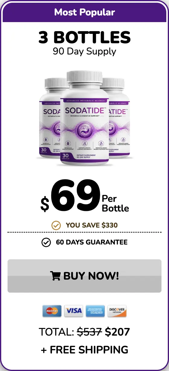 SodaTide three bottles order